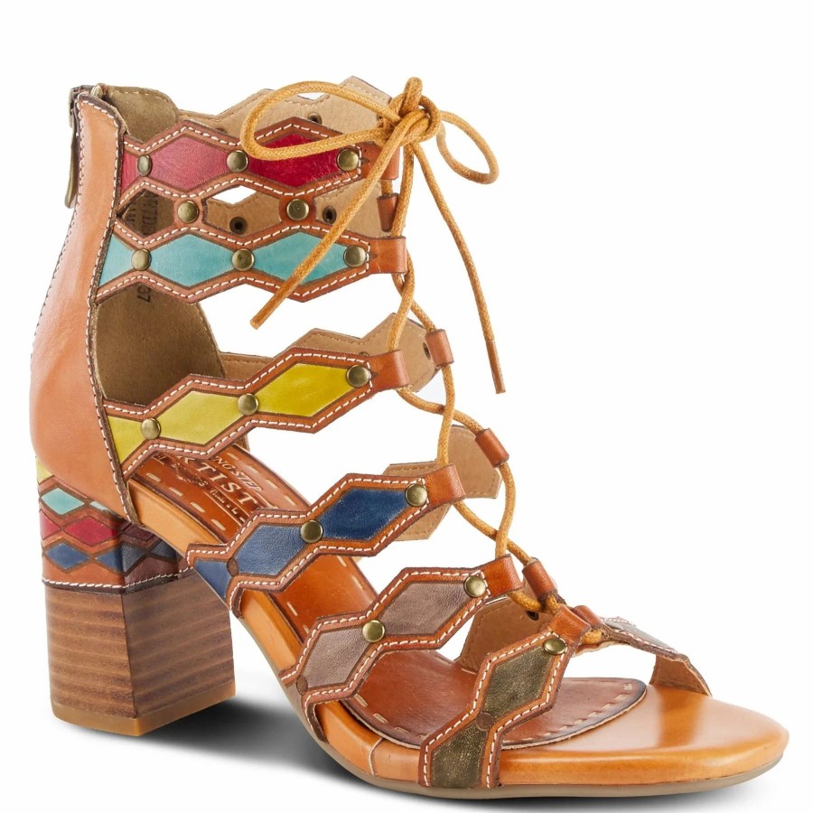 Women * | Spring Footwear Corp Artdeco Camel Leather Camel Multi Leather