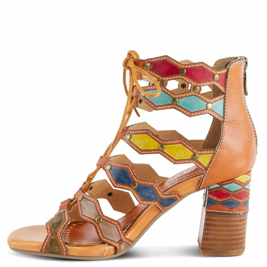 Women * | Spring Footwear Corp Artdeco Camel Leather Camel Multi Leather