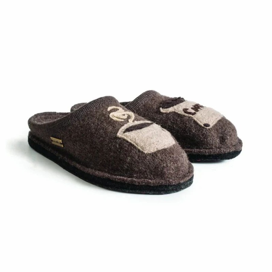 Women * | Kanner- Haflinger Coffee Slipper SmoWholesale Brown