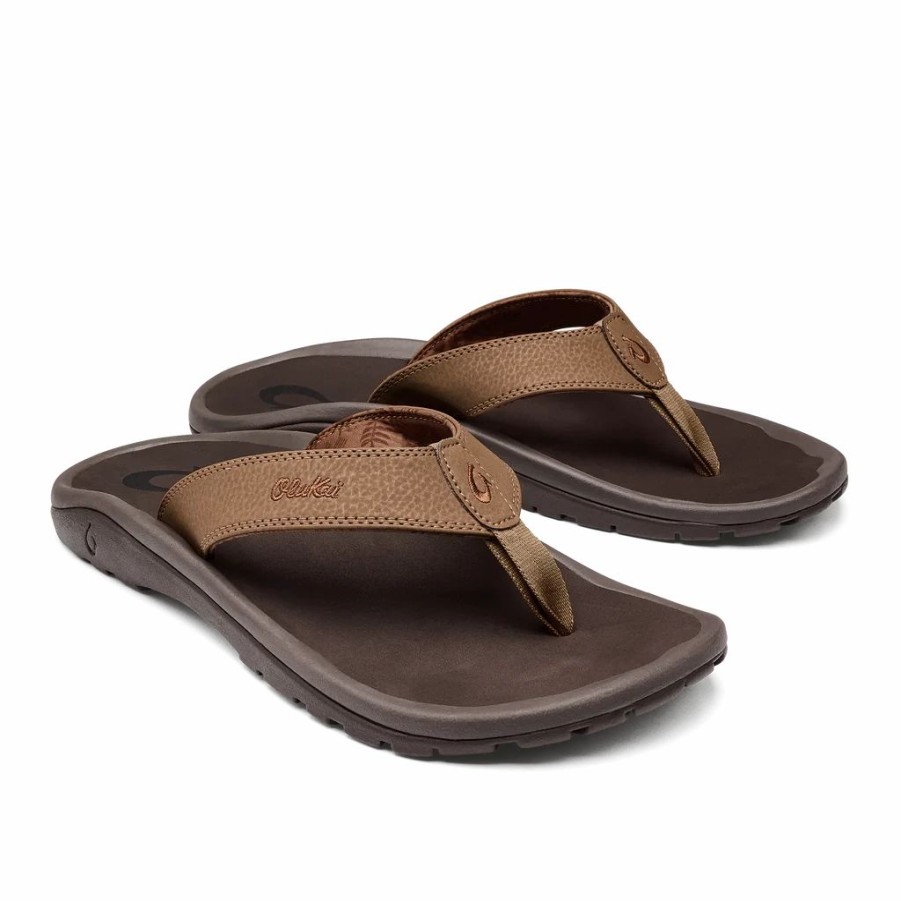 Men * | Olukai Men 'Ohana Dark Tan Java Tan/Dk Java