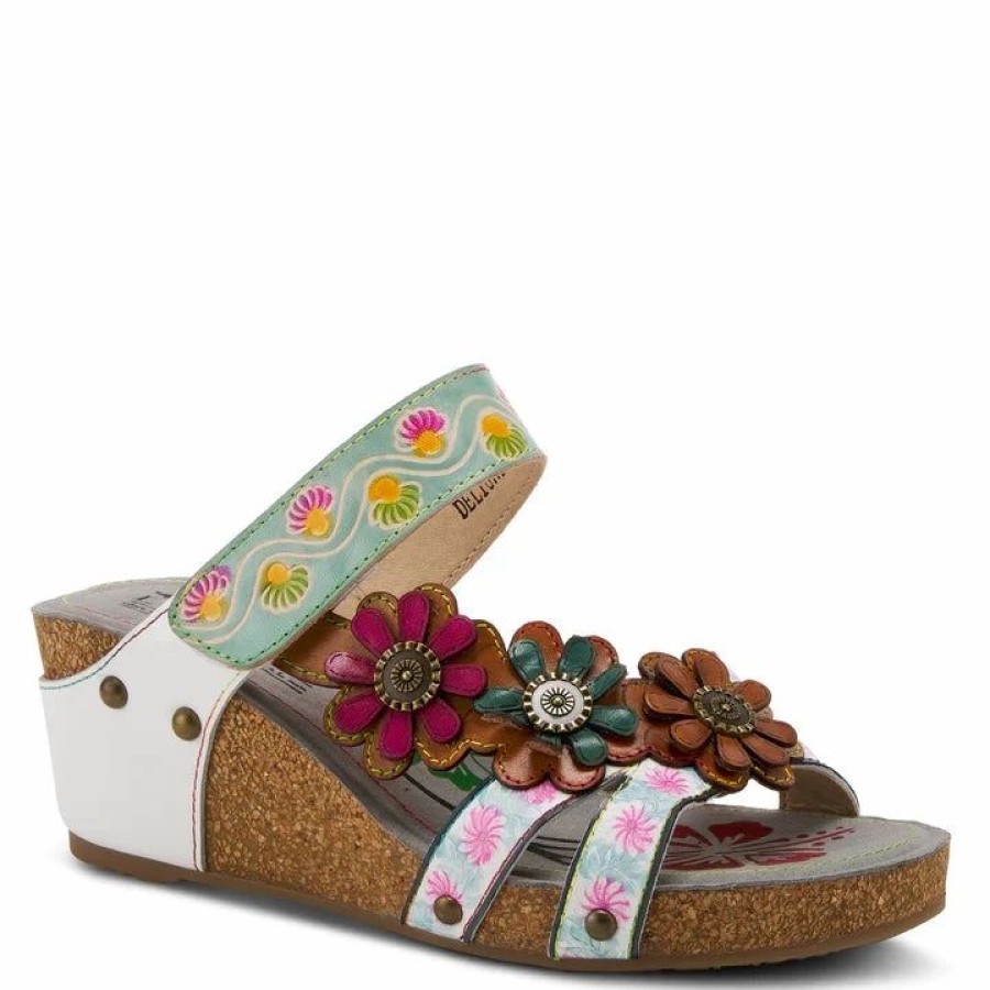 Women * | Spring Step L'Artiste Delight Slide Sandals Multi Colors