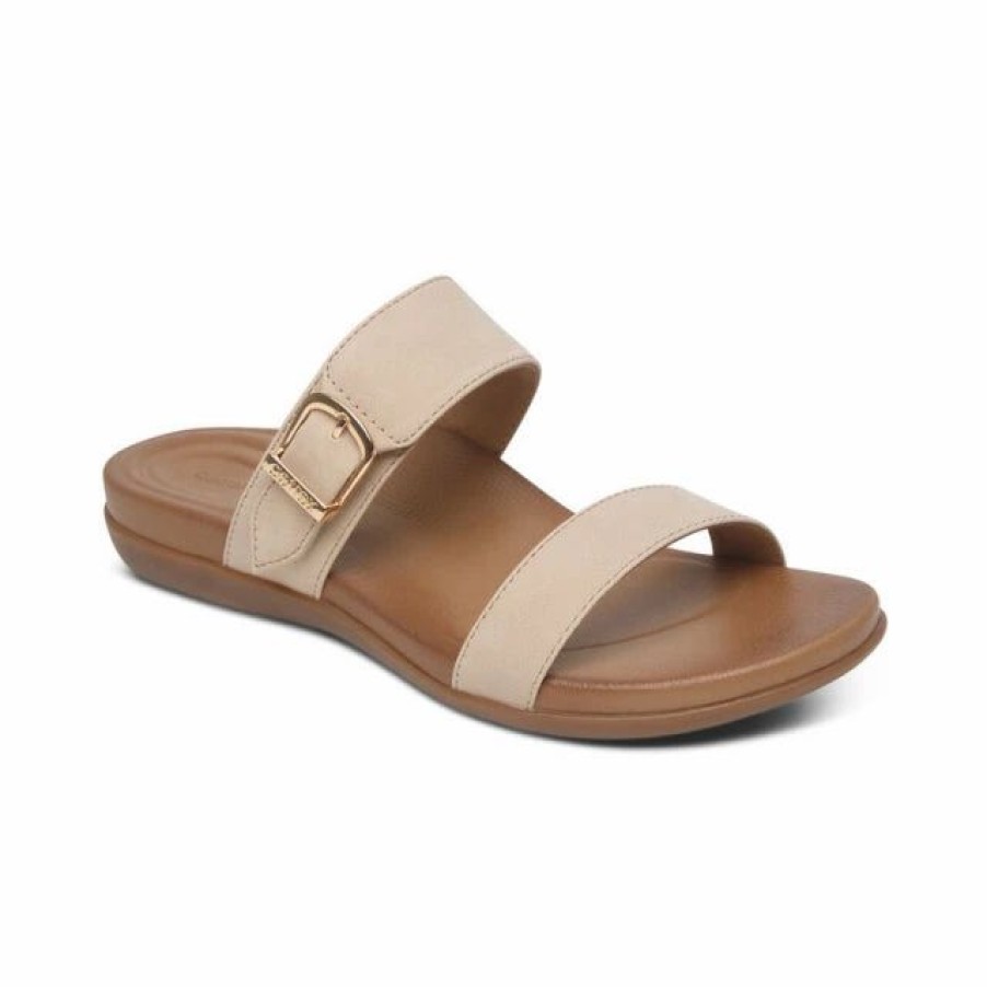 Women * | Aetrex Mimi Water-Friendly Sandal Tan