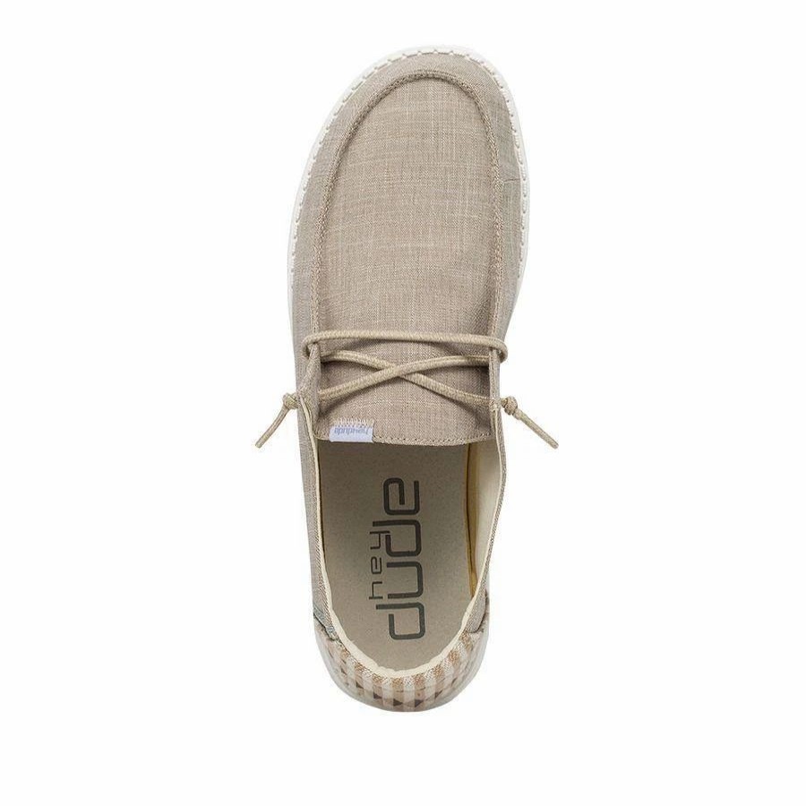 Women * | Hey Dude Wendy Canvas Sheen Beige