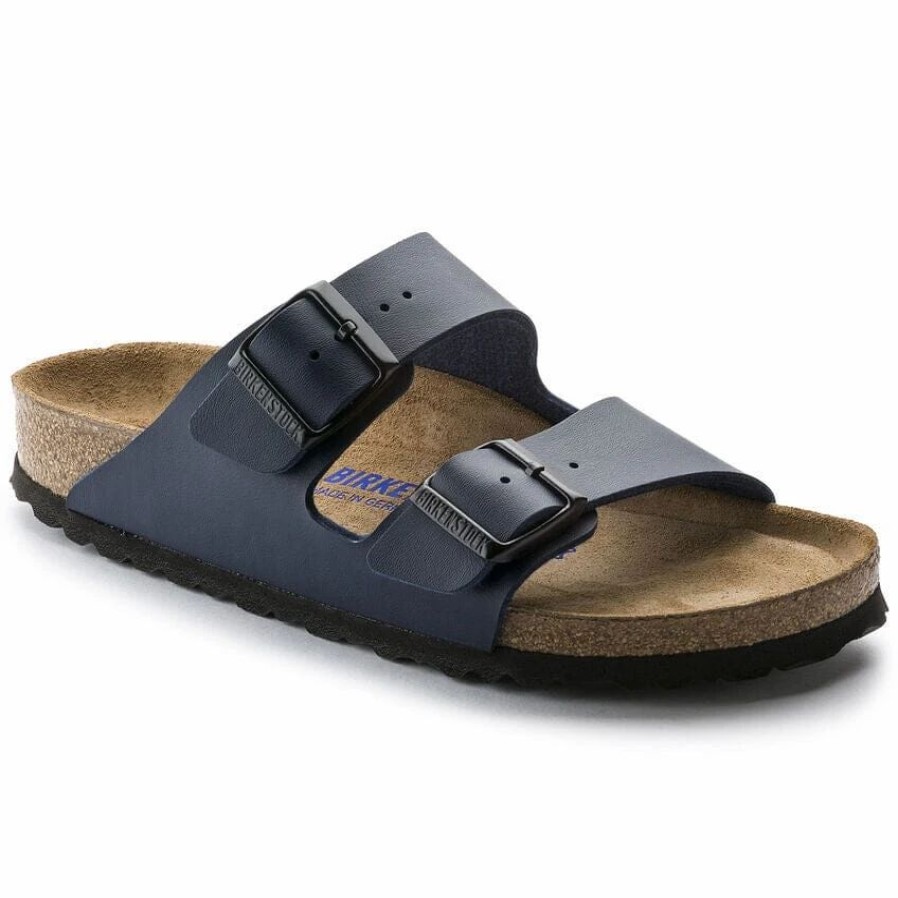 Men * | Birkenstock Narrow Arizona Blue Navy Birko-Flor