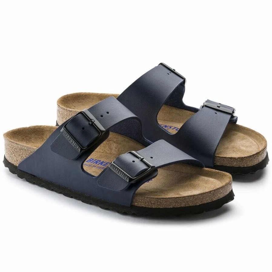 Men * | Birkenstock Narrow Arizona Blue Navy Birko-Flor