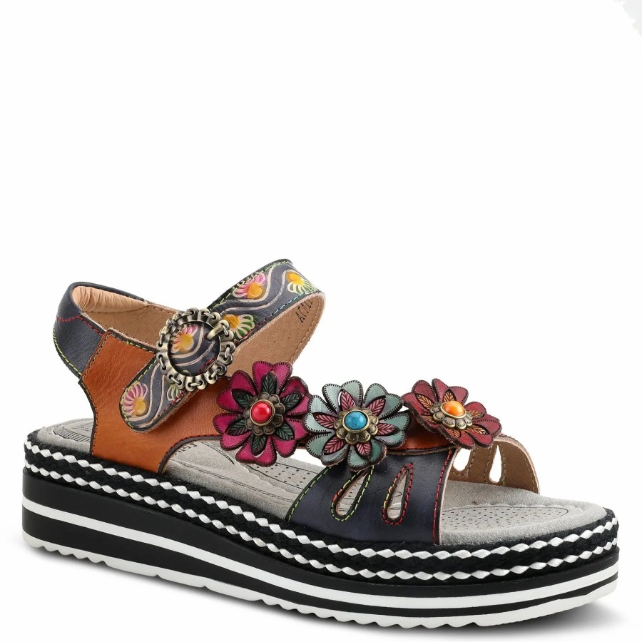 Women * | Spring Footwear Corp L'Artiste Laga Slingback Sandals In Multi Colors