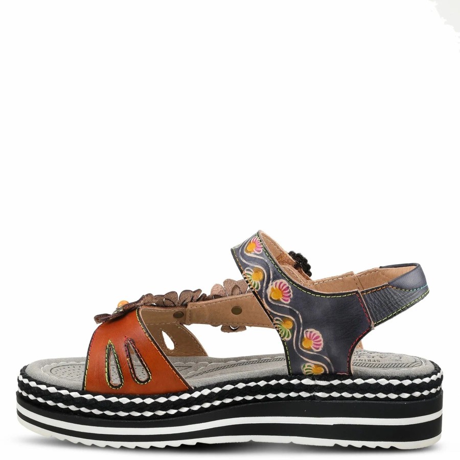 Women * | Spring Footwear Corp L'Artiste Laga Slingback Sandals In Multi Colors