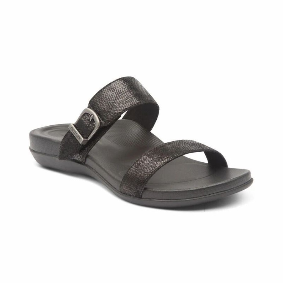 Women * | Aetrex Mimi Water-Friendly Sandal Black