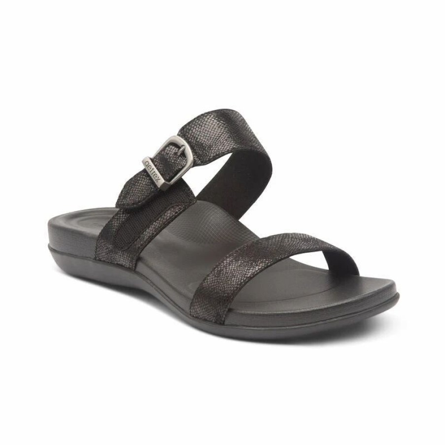 Women * | Aetrex Mimi Water-Friendly Sandal Black