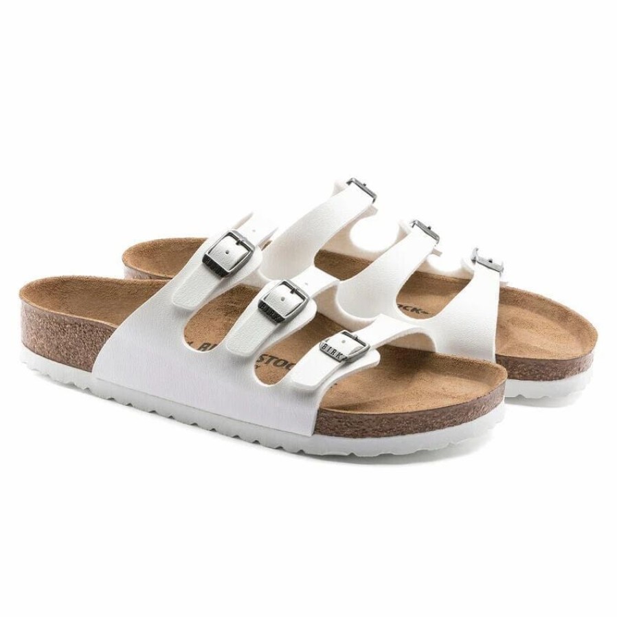 Women * | Birkenstock Regular Florida White Birko-Flor