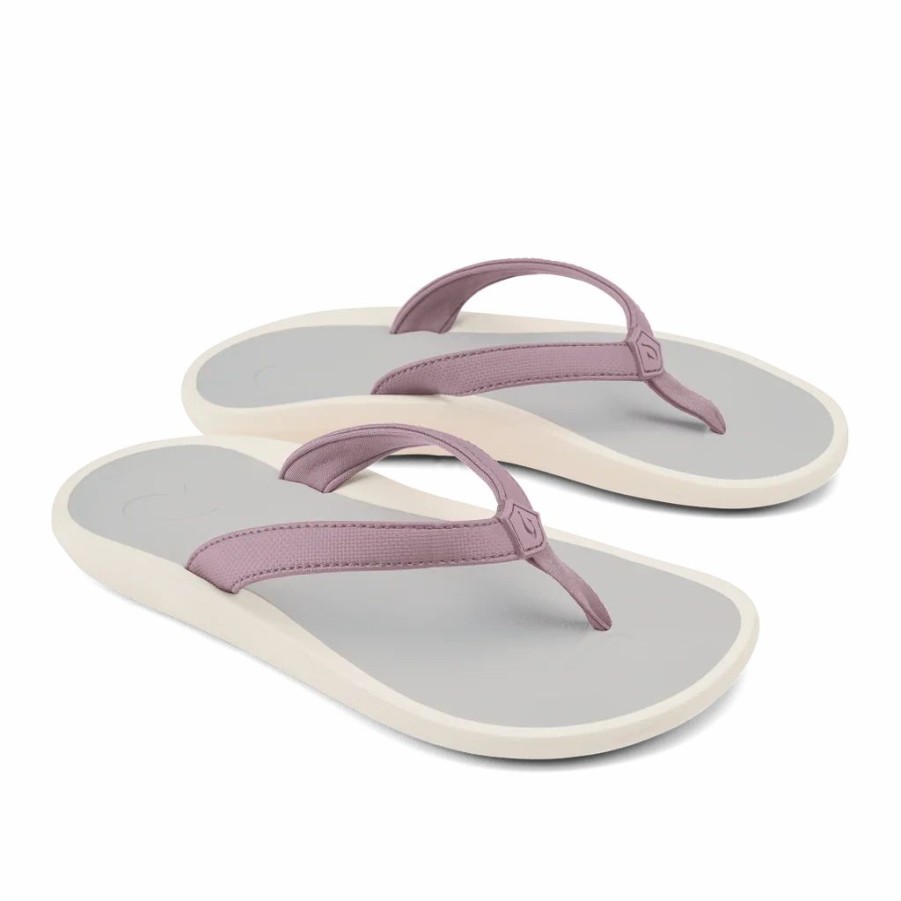 Women * | Olukai Pi'Oe Lilac Chalk Mist Grey Lilac Chalk/Mist Grey