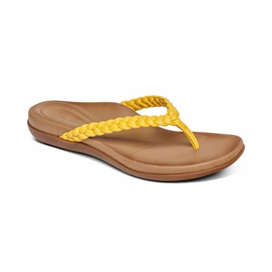 Women * | Aetrex Rachel Yellow