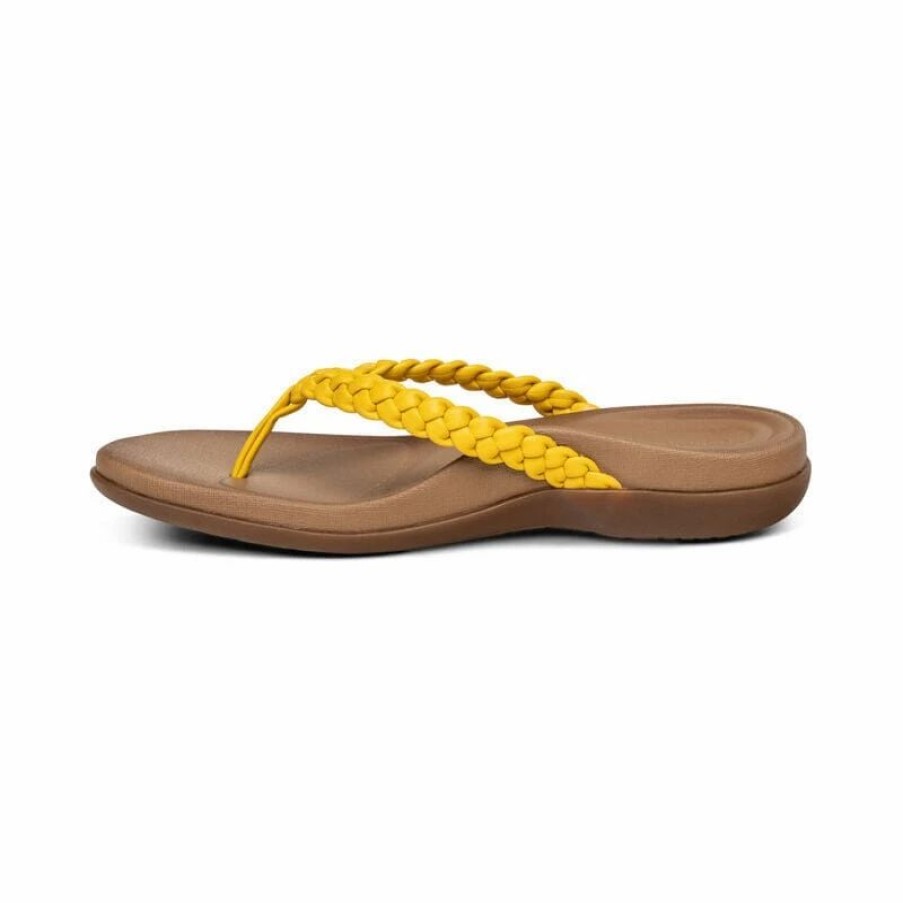 Women * | Aetrex Rachel Yellow